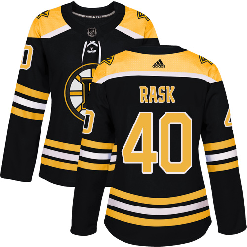 Adidas Boston Bruins #40 Tuukka Rask Black Home Authentic Women Stitched NHL Jersey